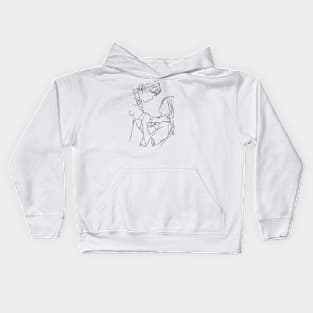 Flower of Evil Stickers Kids Hoodie